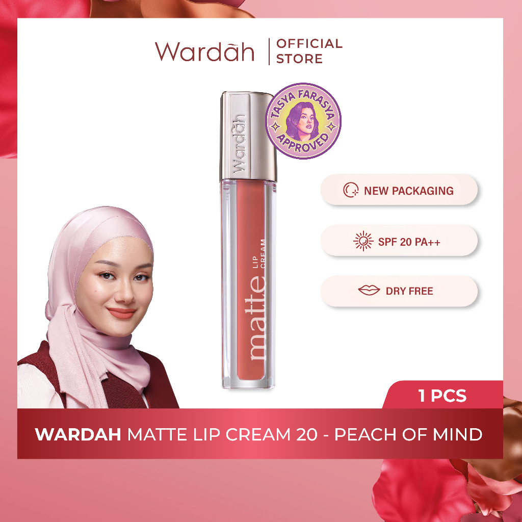 Wardah Exclusive Matte Lip Cream 20 Peach Of Mind