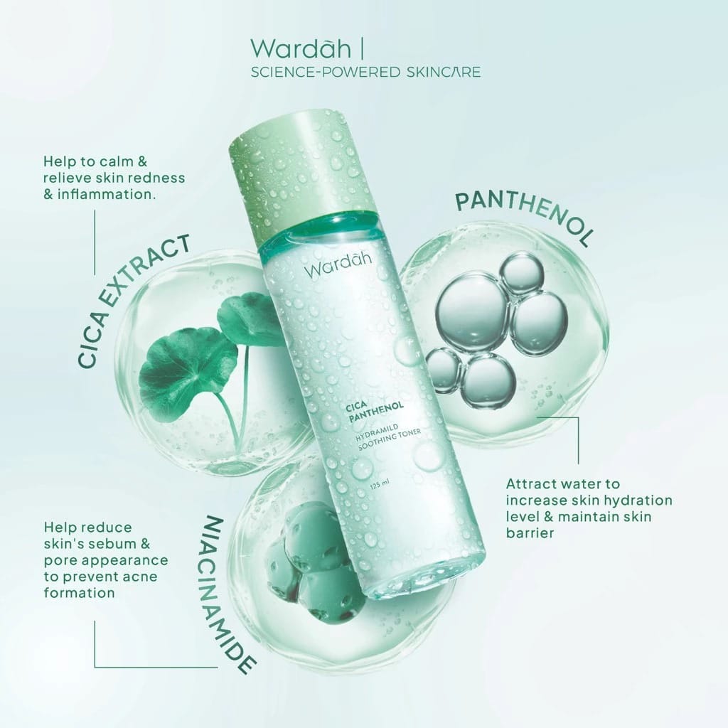 Wardah Cica Panthenol Hydramild Soothing Toner 125ml