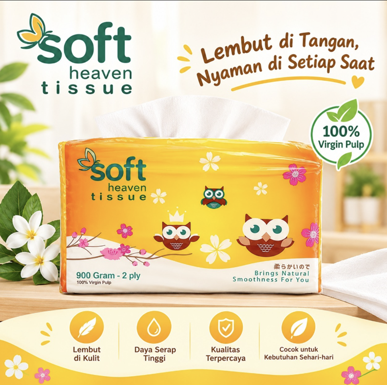 Tissue Soft Heaven Jumbo Pack 900gr