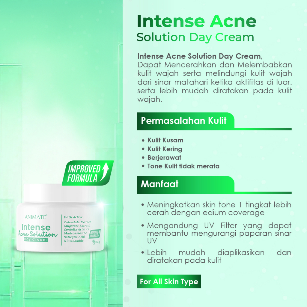 Paket Animate Acne Solution Series 5in1 (Hijau)