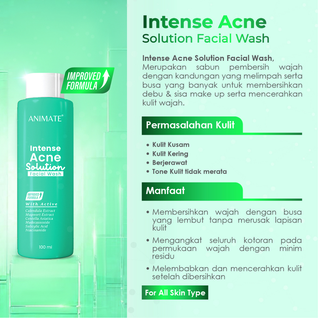 Paket Animate Acne Solution Series 5in1 (Hijau)