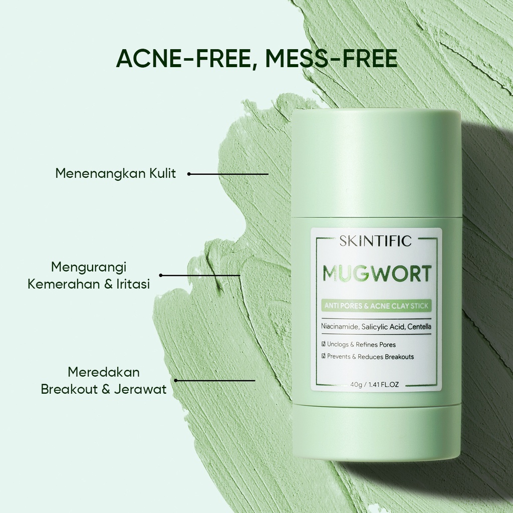 Skintific Mugwort Anti Pores & Acne Clay Stick 40gr Skintific Mugwort Anti Pores & Acne Clay Stick 40gr