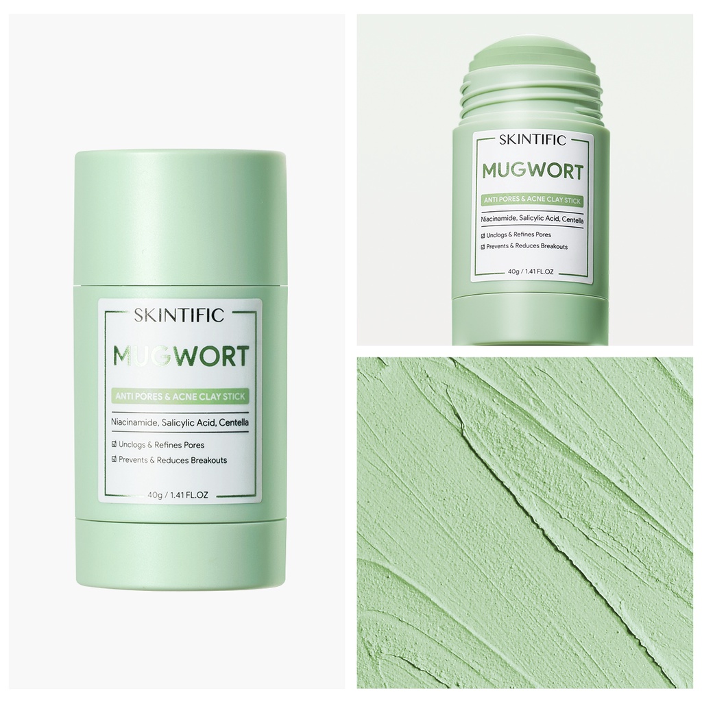 Skintific Mugwort Anti Pores & Acne Clay Stick 40gr Skintific Mugwort Anti Pores & Acne Clay Stick 40gr
