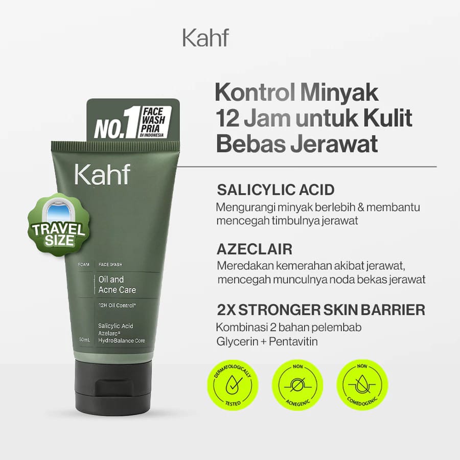 Kahf Face Wash 50ml - Oil and Acne Care
