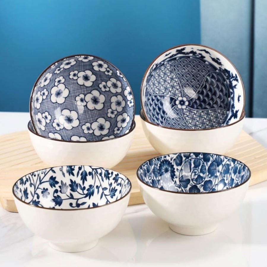 (Isi 2pcs) Mangkok Set Sumpit - Mangkok Souvenir Keramik Premium