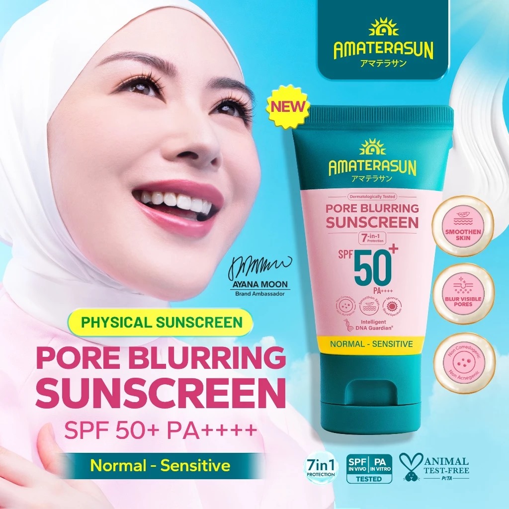 Amaterasun Pore Blurring Sunscreen SPF50+ PA++++ 30gr