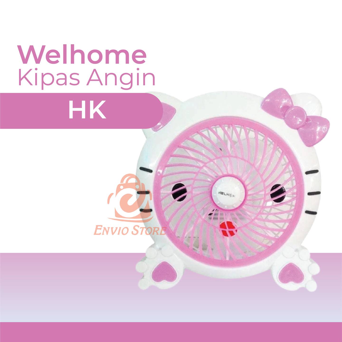 Welhome Kipas Angin Listrik Karakter - HK Hellokitty