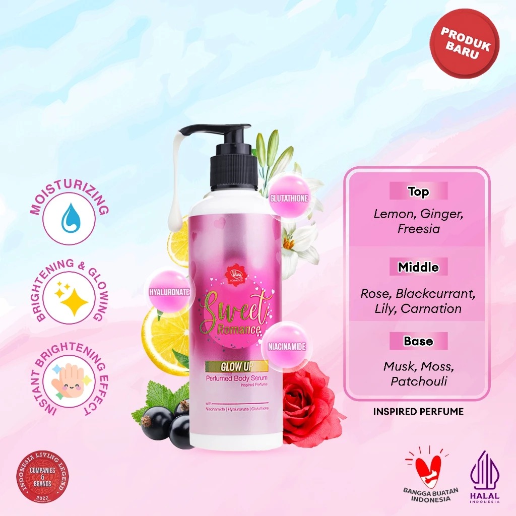 Viva Instant Brightening Perfumed Body Serum 230ml - Sweet Romance *