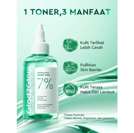 Glad 2 Glow 7% Glycolic Acid Essence Toner 100ml