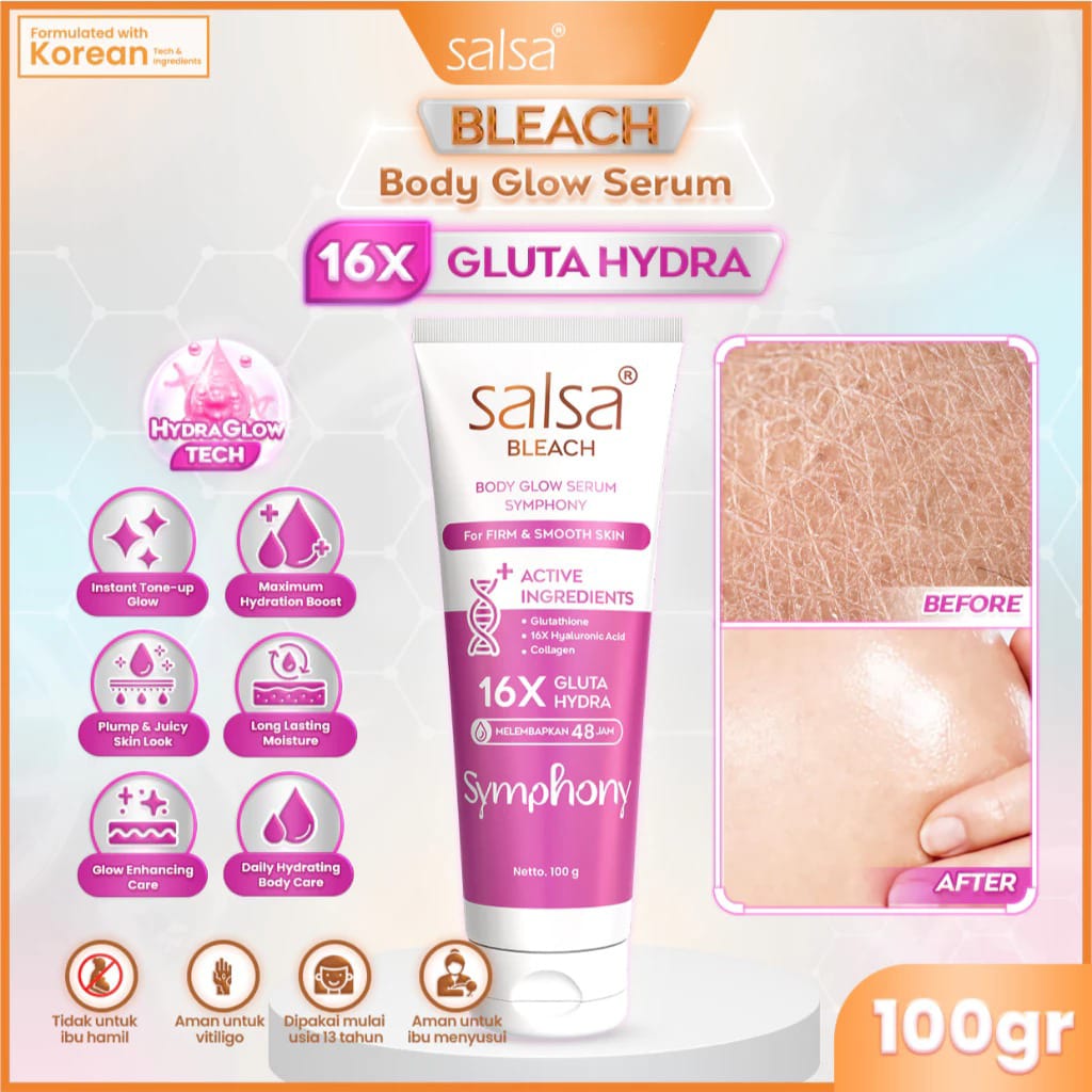 Salsa Bleach Body Glow Serum 100gr - Symphony (for Firm & Smooth Skin)