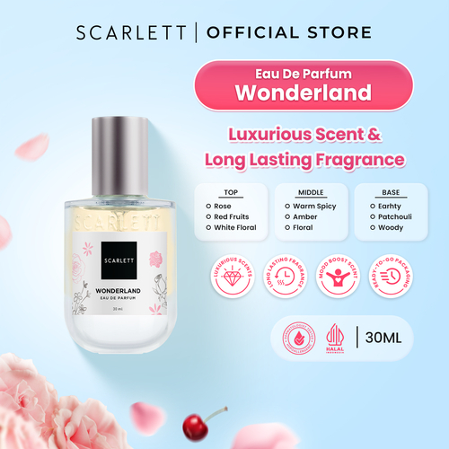 Scarlett Whitening Eau De Parfum 30ml - Wonderland Scarlett Whitening Eau De Parfum 30ml - Wonderland