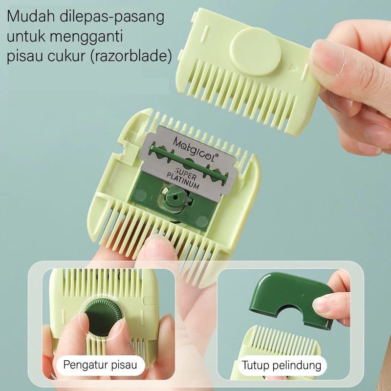 Sisir Potong Rambut Poni Anak 2in1 - Hair Cutter Alat Pangkas Rambut Sisir Potong Rambut Poni Anak 2in1 - Hair Cutter Alat Pangkas Rambut