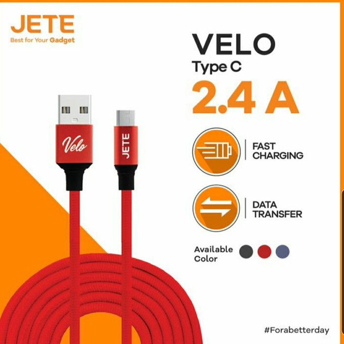 JETE Kabel Velo Type C 2.4A
