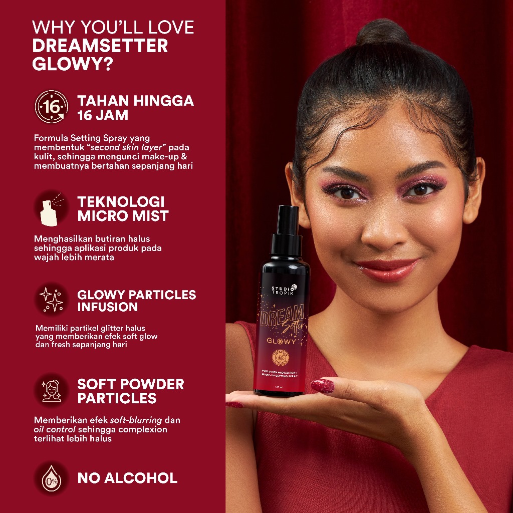 Studio Tropik Bb Size Dream Setter Pollution Protection + Make-up Setting Spray 30ml - Glowy