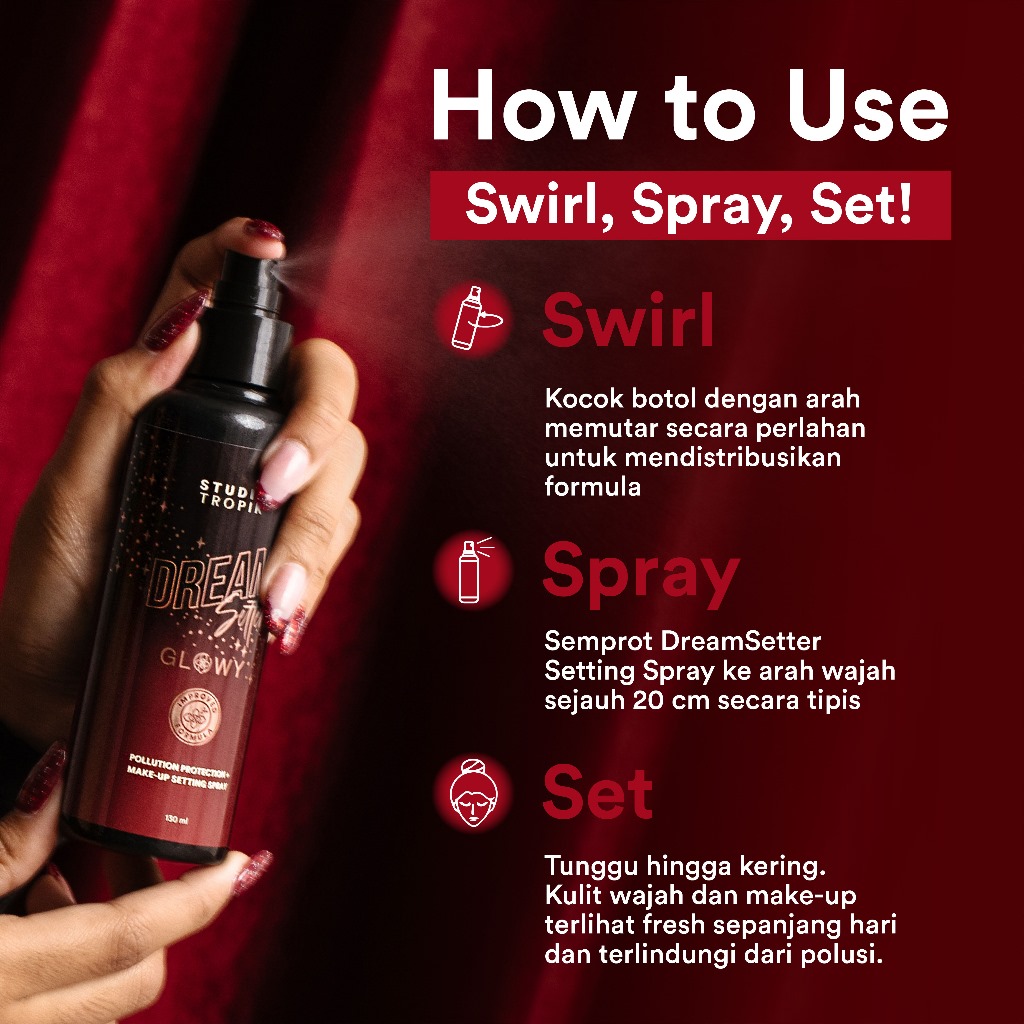 Studio Tropik Bb Size Dream Setter Pollution Protection + Make-up Setting Spray 30ml - Glowy