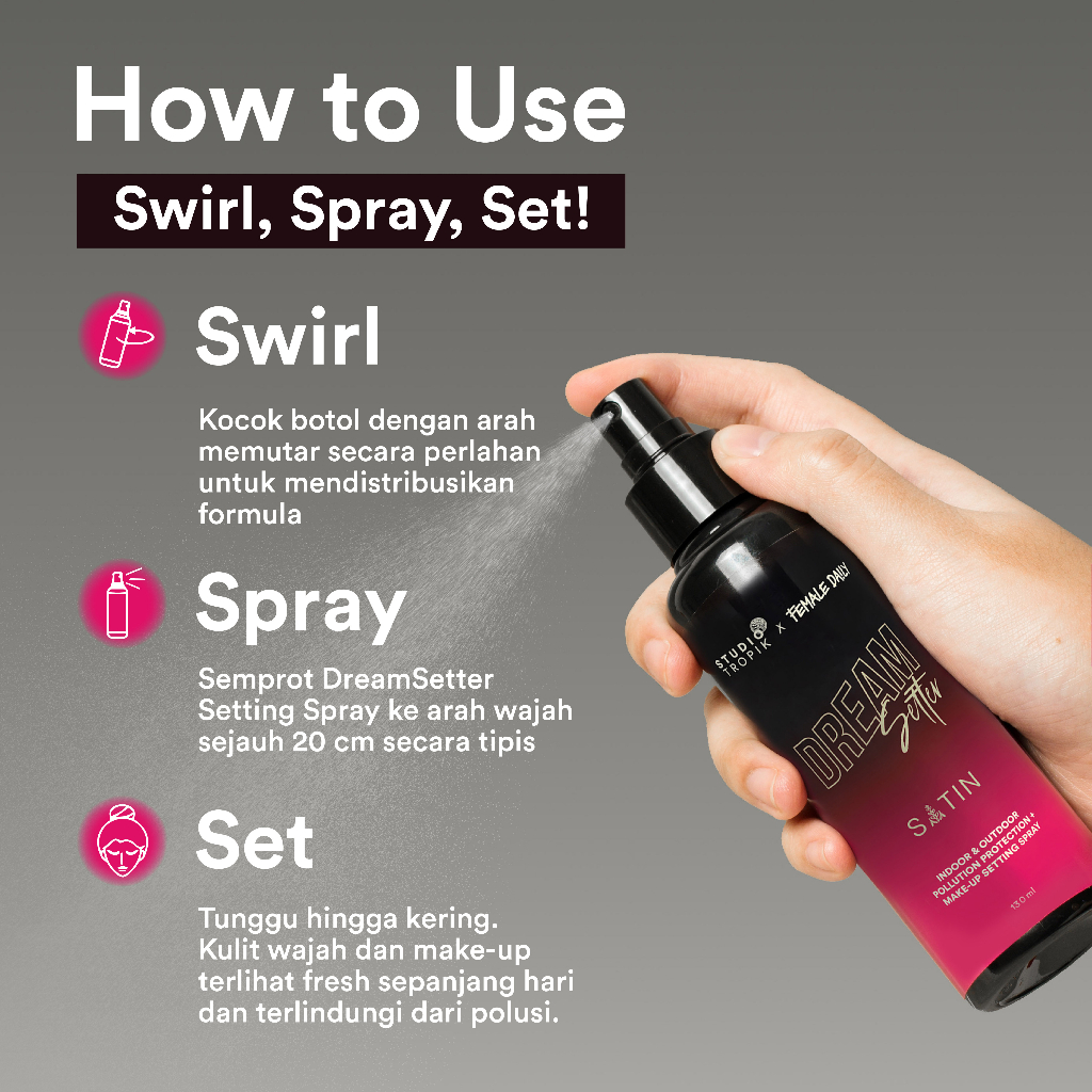 Studio Tropik Bb Size Dream Setter Pollution Protection +  Make-up Setting Spray 30ml - Satin