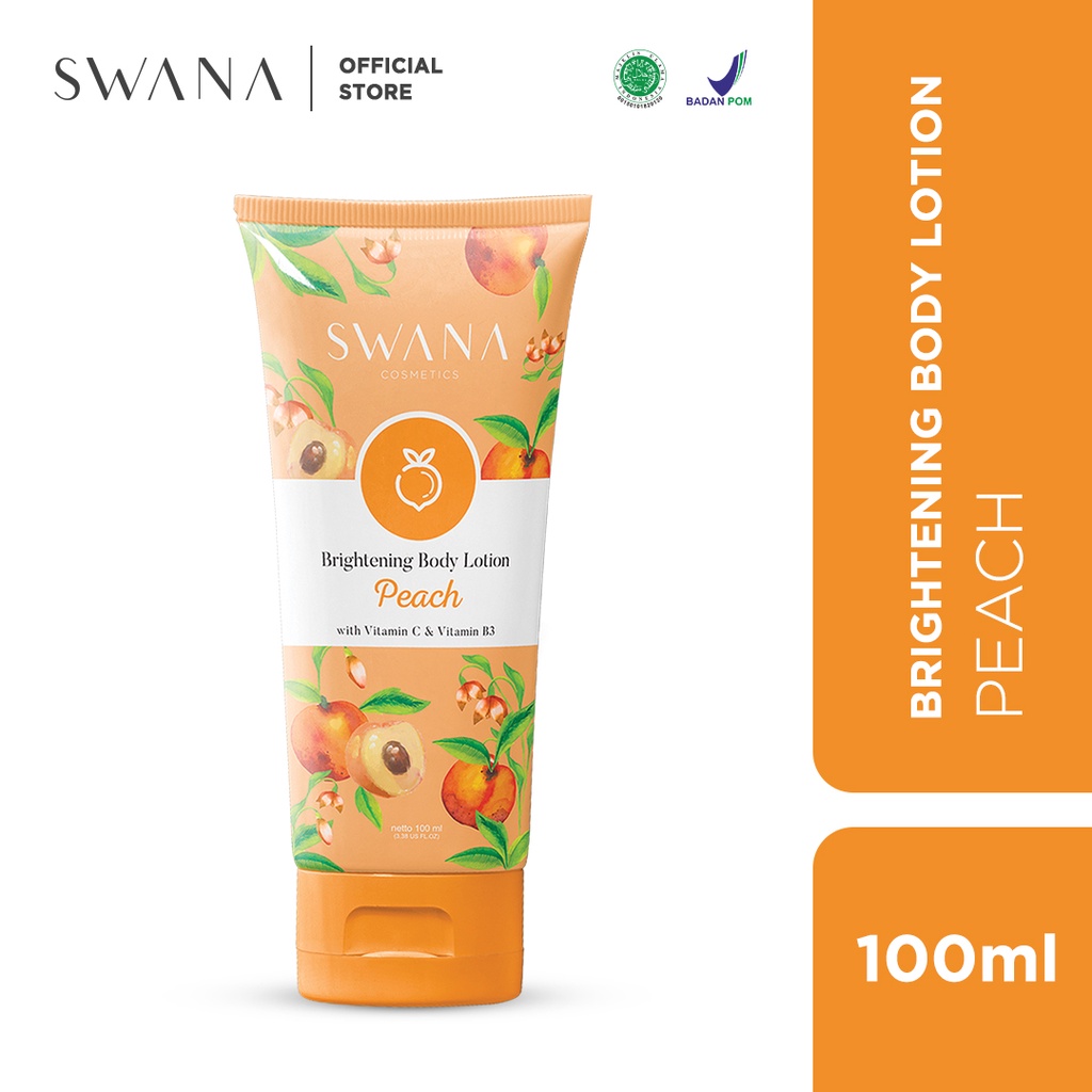 Swana Brightening Body Lotion 100ml - Peach (Orange)