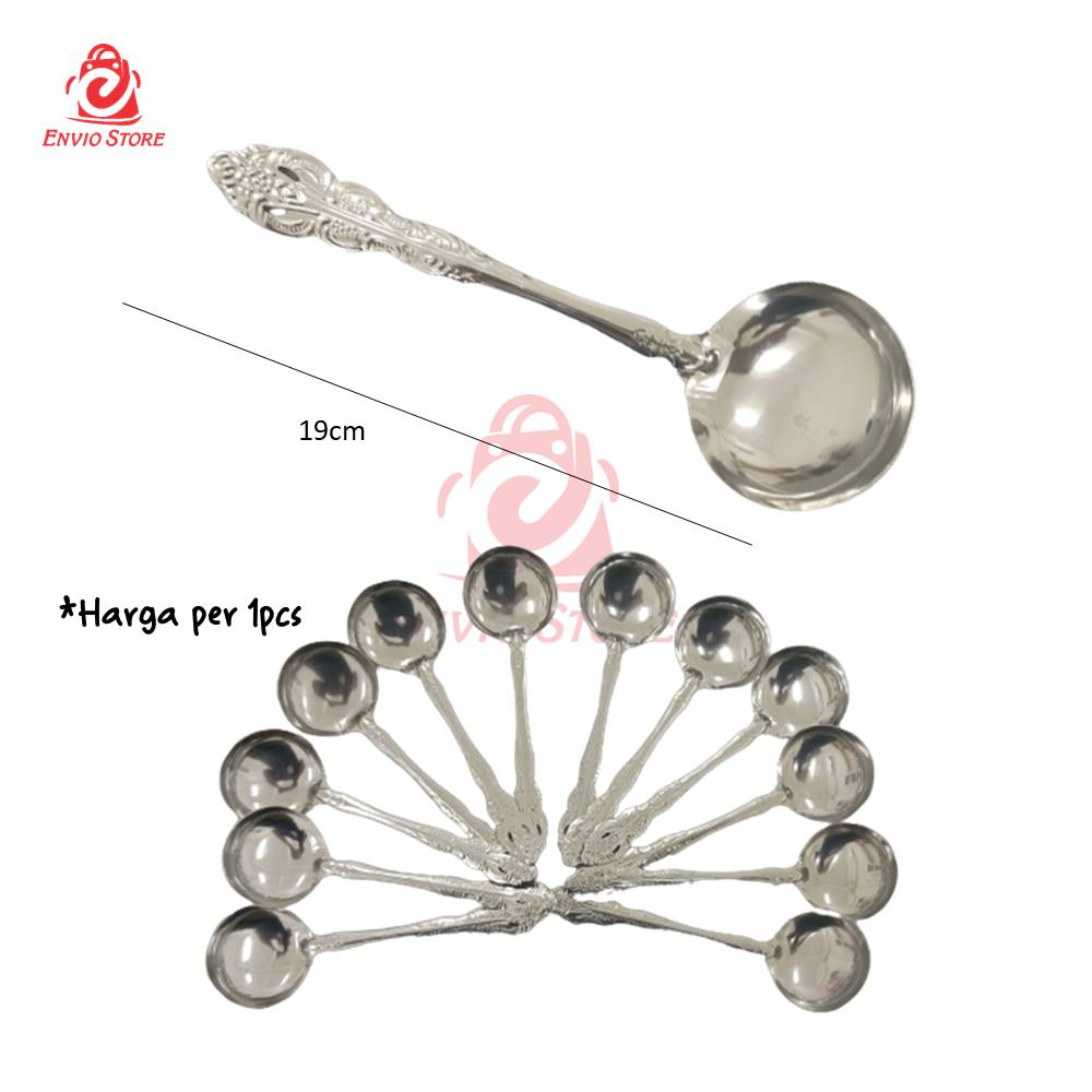 Centong Kuah Sayur Polos Stainless - Sendok Prasmanan