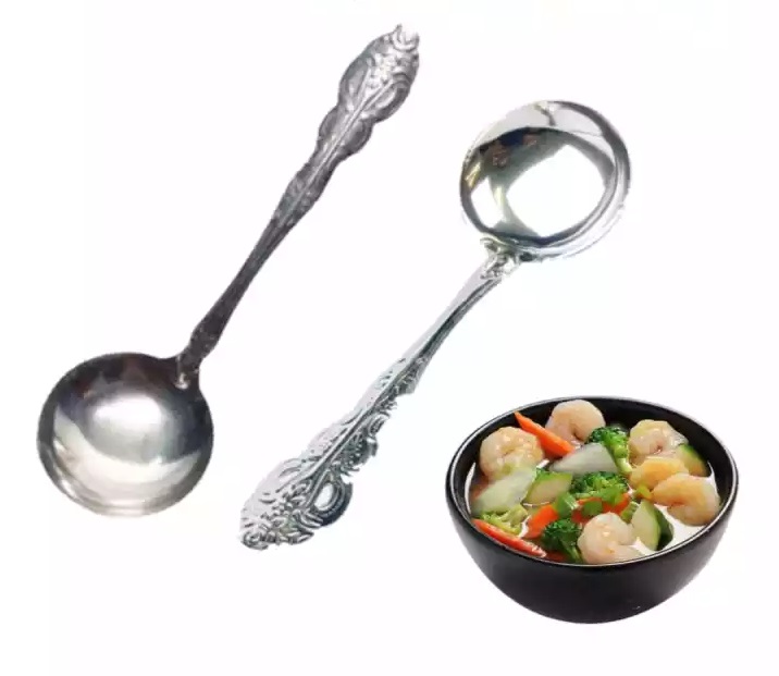 Centong Kuah Sayur Polos Stainless - Sendok Prasmanan