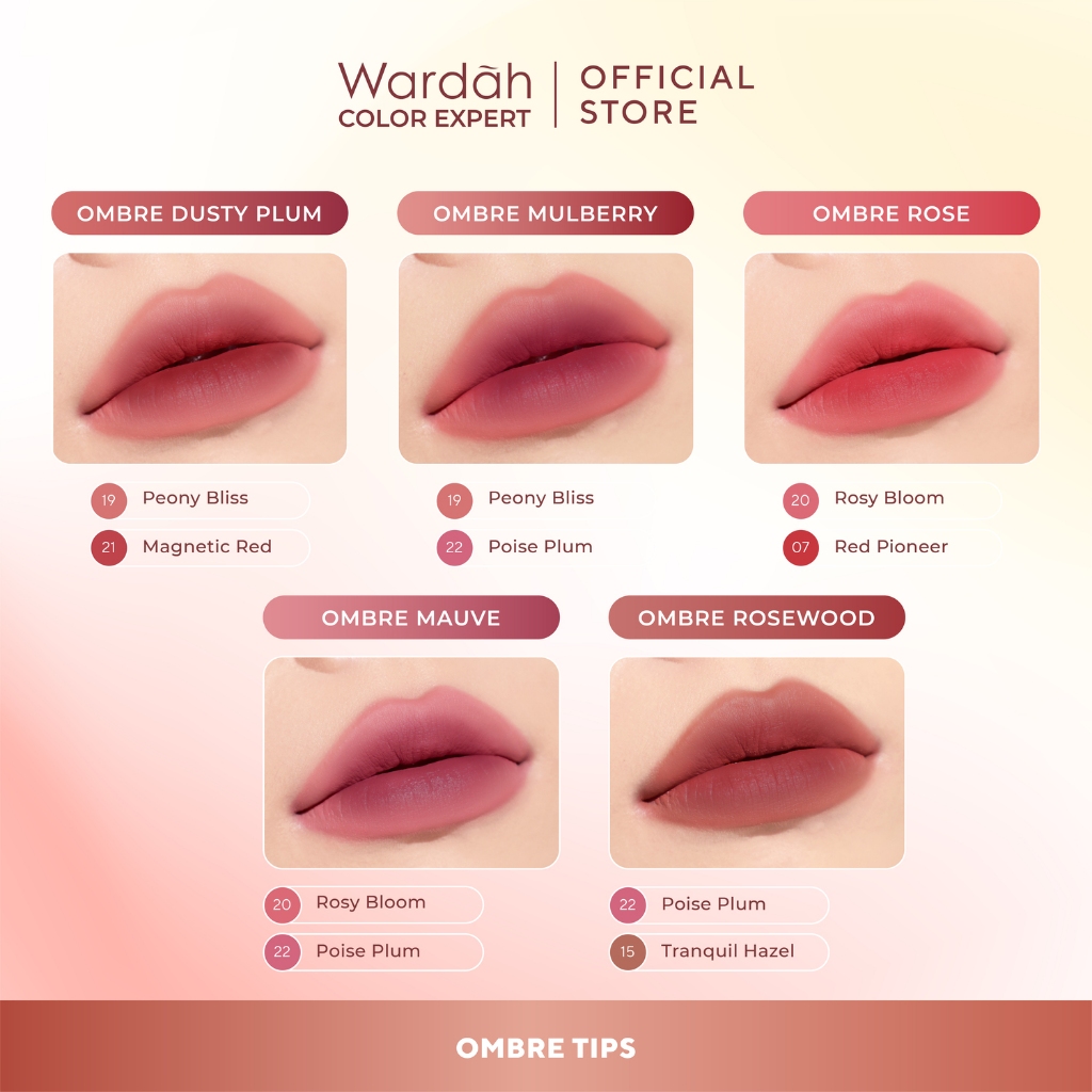Wardah Colorfit Velvet Matte Lip Mousse Color Therapy 4gr - 22 Poise Plum Wardah Colorfit Velvet Matte Lip Mousse Color Therapy 4gr - 22 Poise Plum