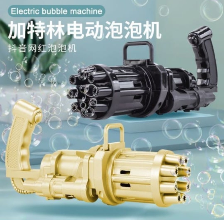 Pistol Bubble Gelembung Busa (Electric Gutling Gun Bubble Machine)