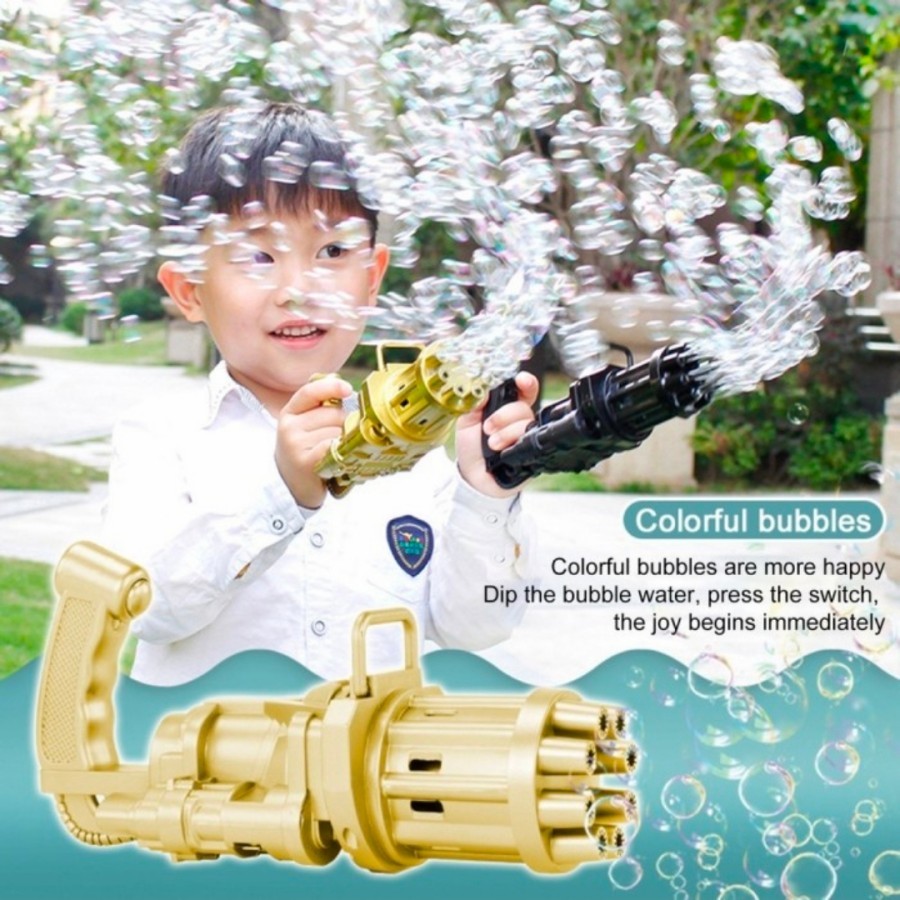 Pistol Bubble Gelembung Busa (Electric Gutling Gun Bubble Machine)