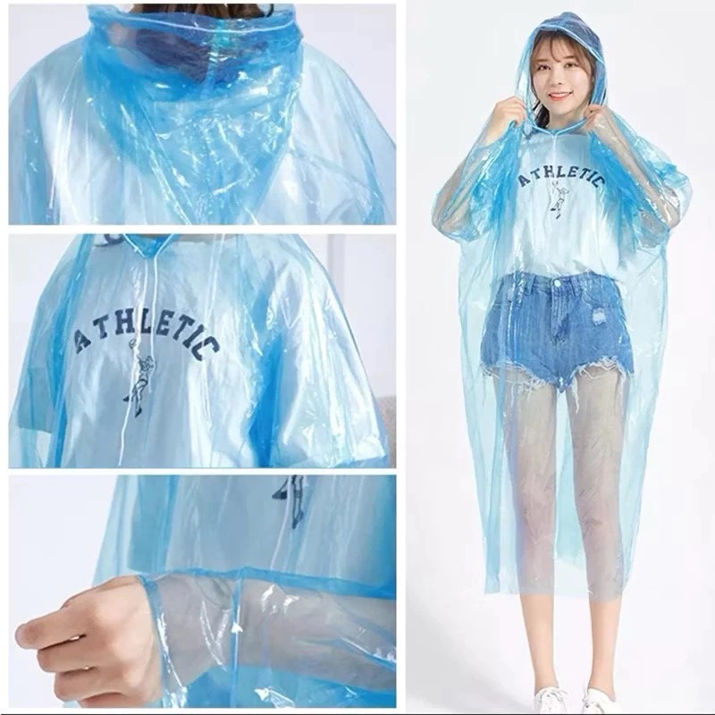 Jas Hujan Plastik Bola Portable + Gantungan