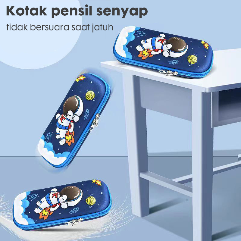 Kotak Pensil Anak Hardcase Karakter + Resleting