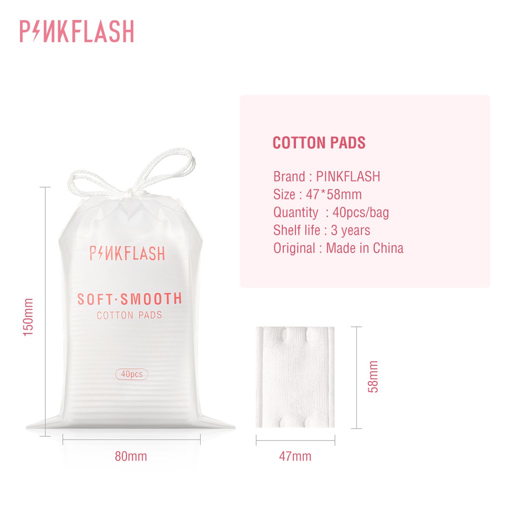 Pinkflash Soft Smooth Cotton Pad 40pcs