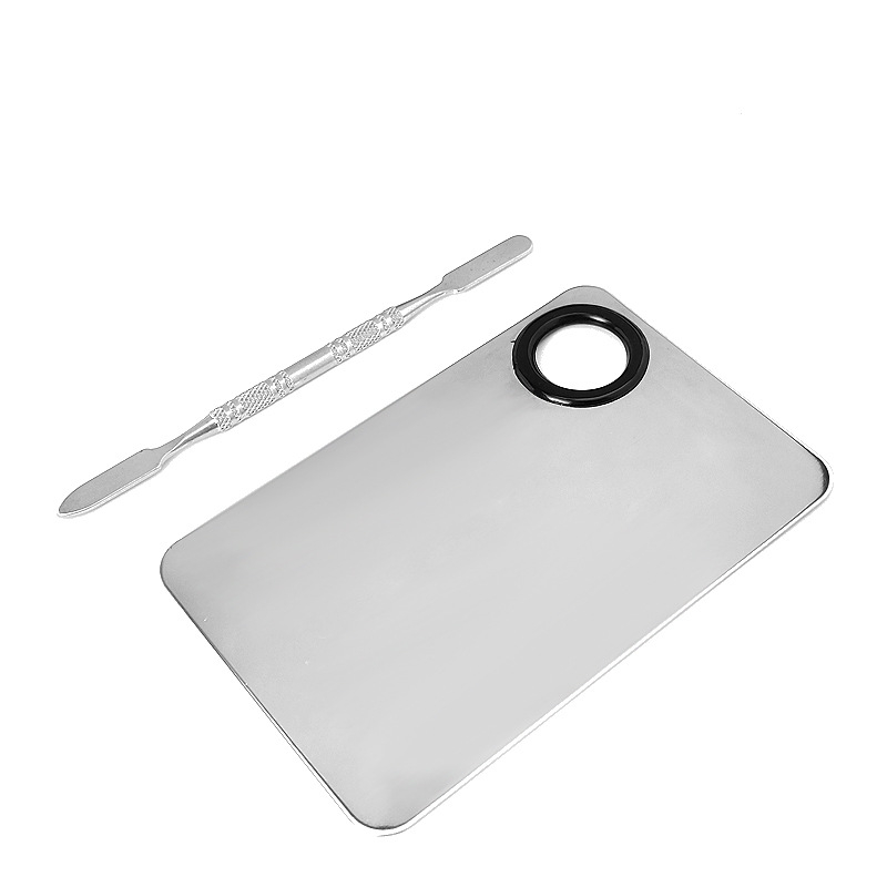 Mixing Pallette Makeup Stainless Steel 15cm + Spatula
