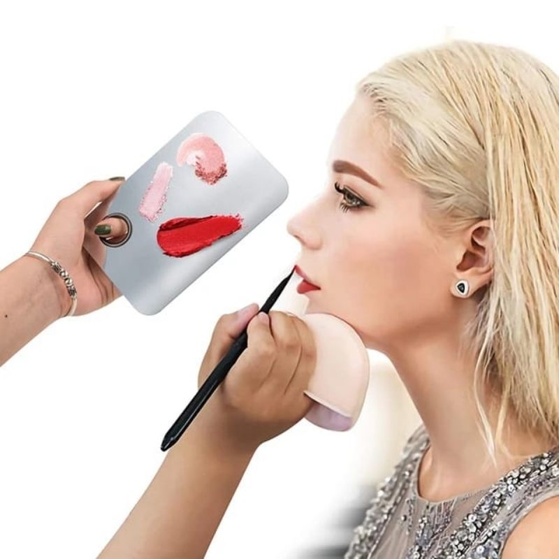 Mixing Pallette Makeup Stainless Steel 15cm + Spatula