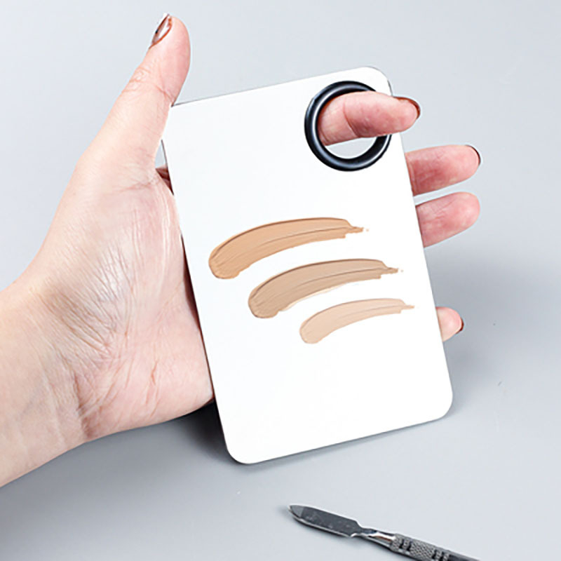 Mixing Pallette Makeup Stainless Steel 15cm + Spatula