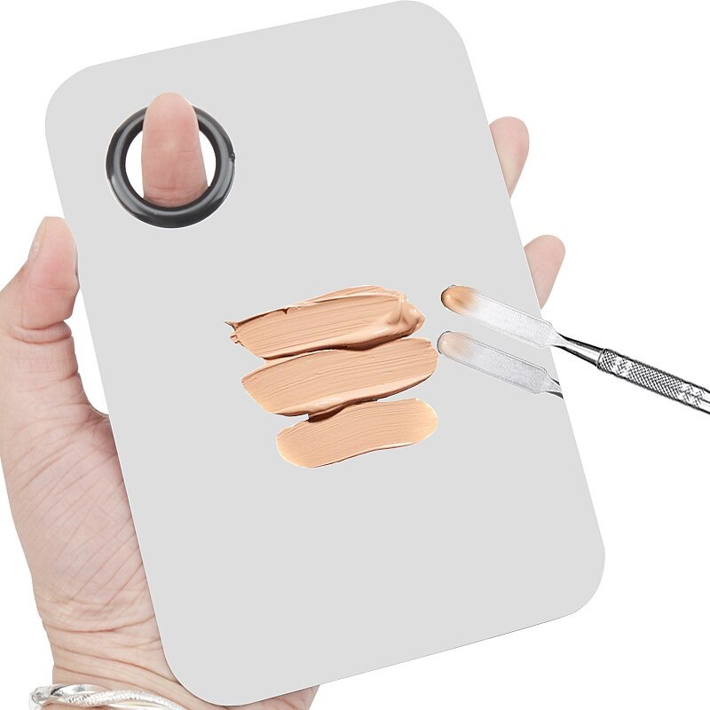 Mixing Pallette Makeup Stainless Steel 15cm + Spatula
