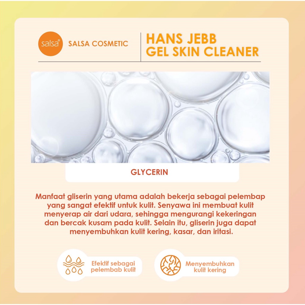 SALSA Hans Jebb Gel Skin Cleanser Sweet Tropical 110gr (Penghilang Daki Tanpa Bilas)