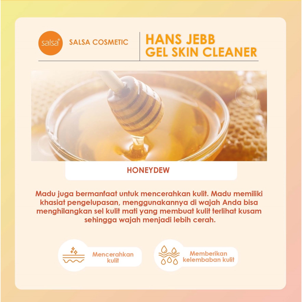 SALSA Hans Jebb Gel Skin Cleanser Lemon Breeze 110gr (Penghilang Daki Tanpa Bilas)