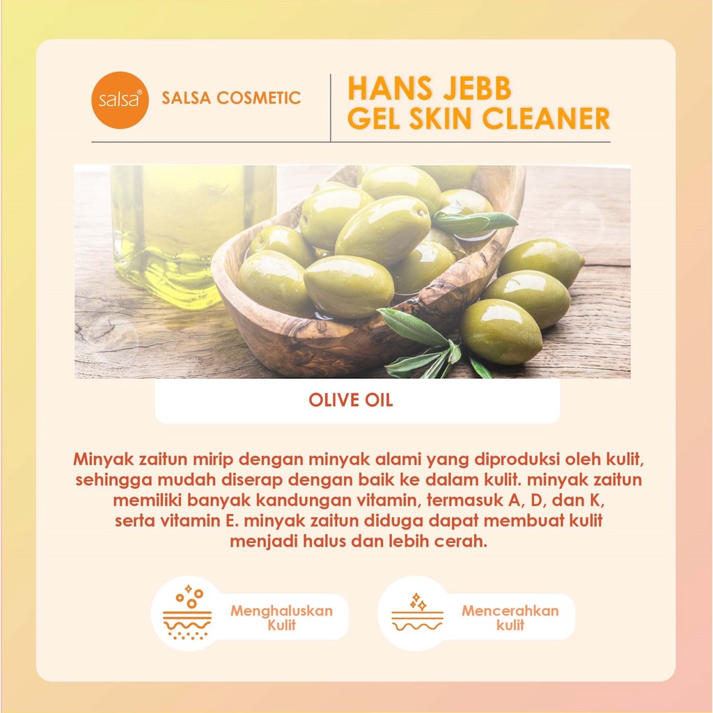 SALSA Hans Jebb Gel Skin Cleanser Lemon Breeze 110gr (Penghilang Daki Tanpa Bilas)