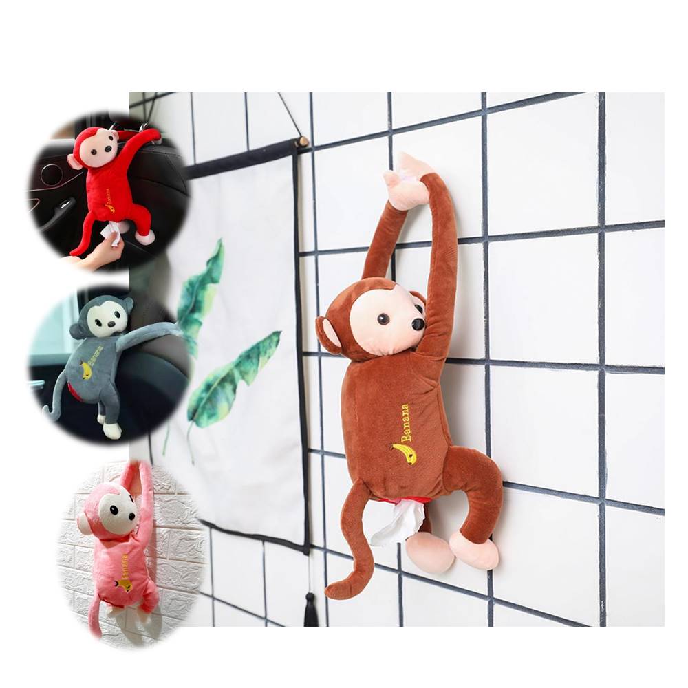 Kotak Tissue Monyet (Kotis / Boneka Tempat Tisu Mobil)