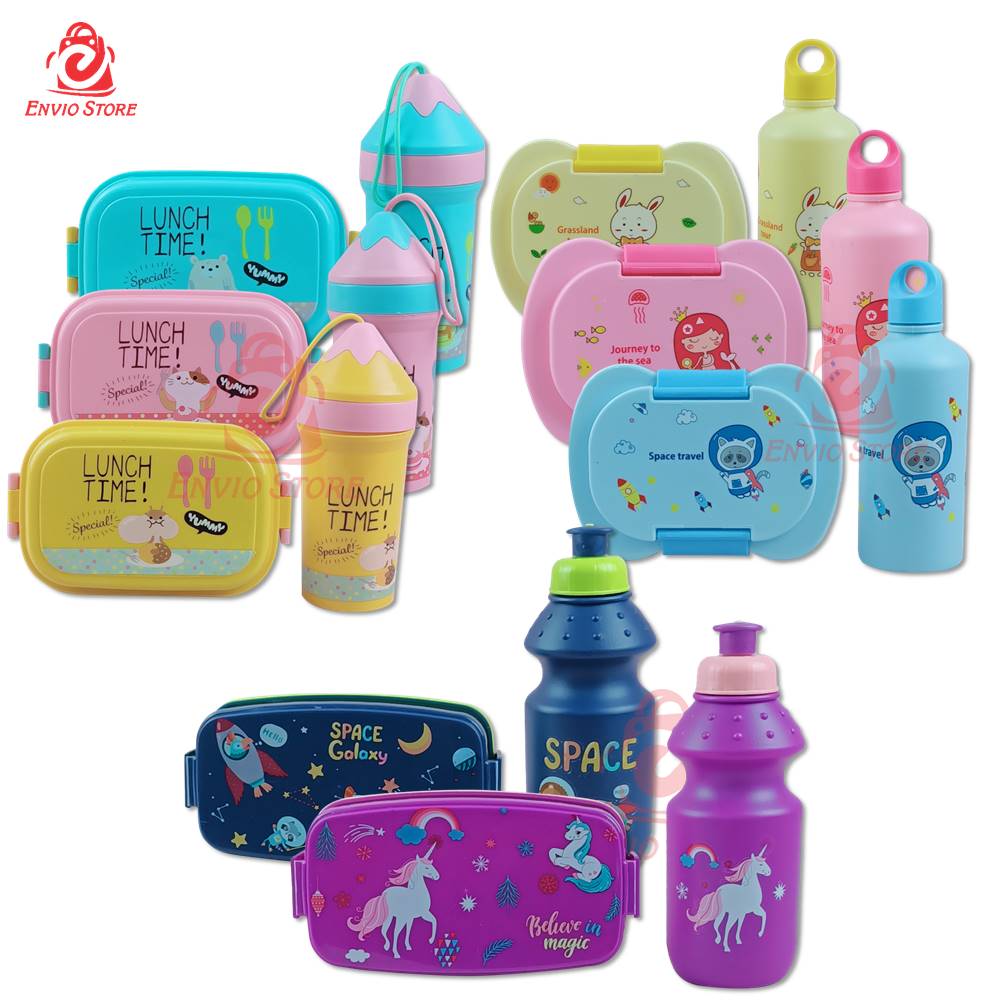 Lunch Box Set 2in1 - Wadah Bekal + Botol Minum