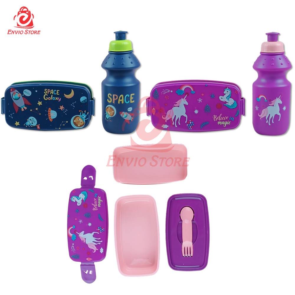 Lunch Box Set 2in1 - Wadah Bekal + Botol Minum