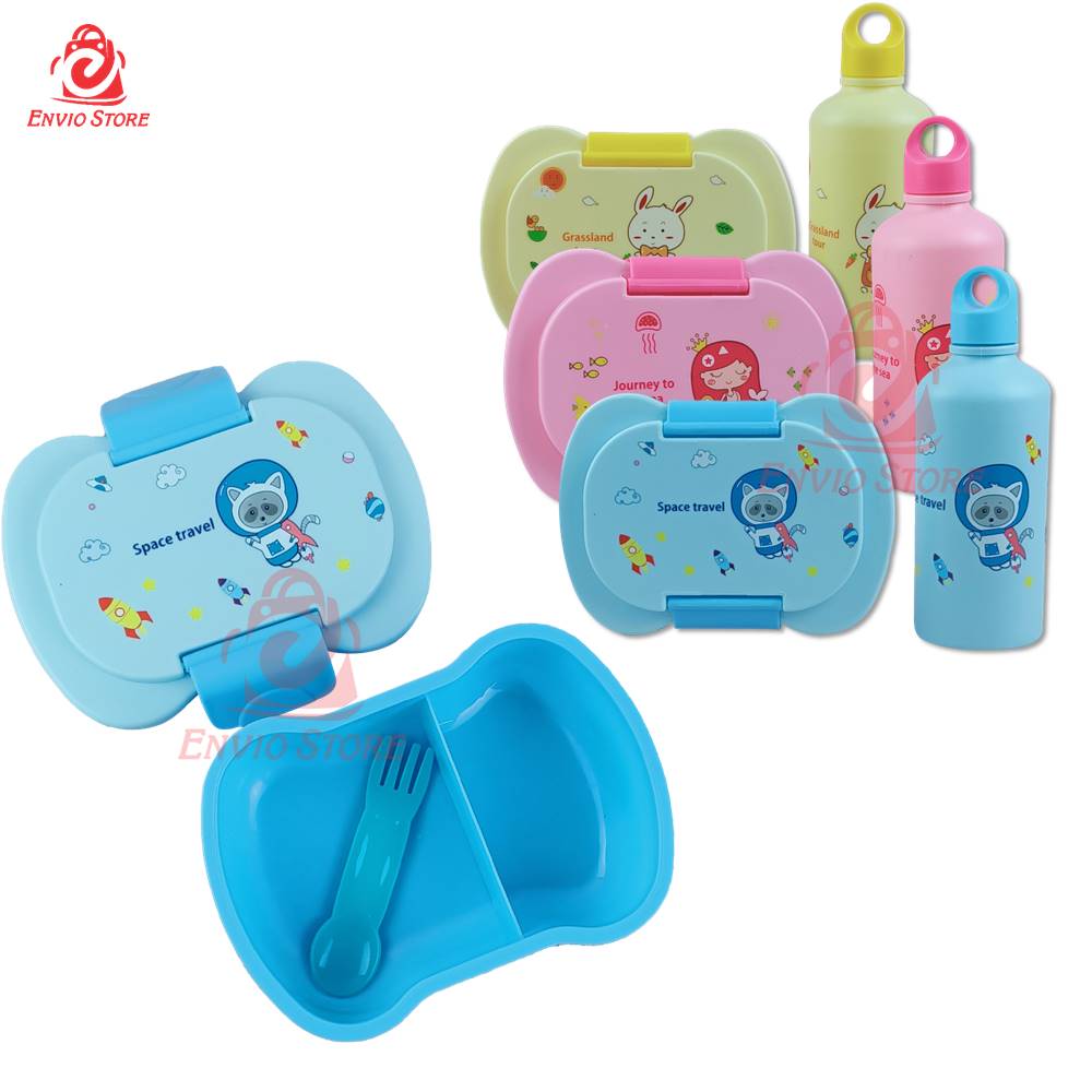 Lunch Box Set 2in1 - Wadah Bekal + Botol Minum