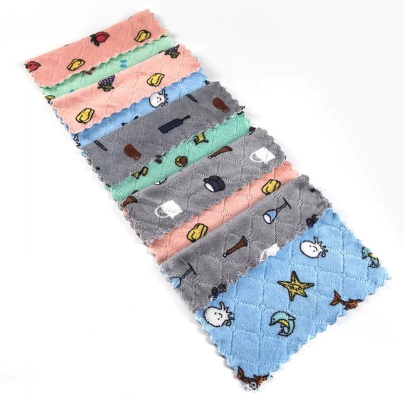 Kain Lap Dapur Anti Minyak Motif Karakter 2 Sisi (25x25cm)