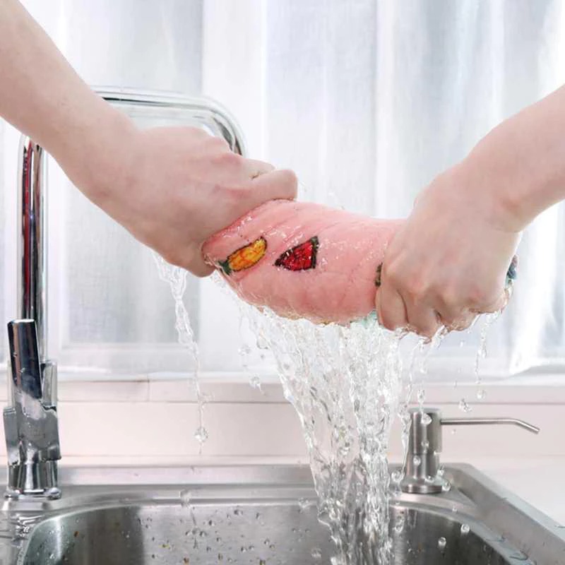 Kain Lap Dapur Anti Minyak Motif Karakter 2 Sisi (25x25cm)