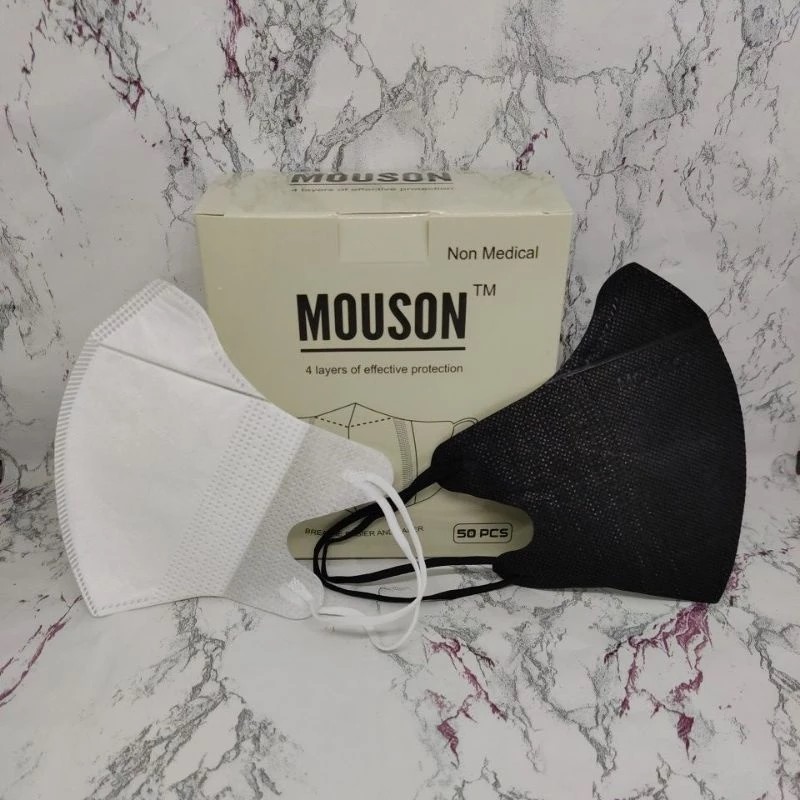 (ISI 50) Mouson Masker Duckbill PUTIH Dewasa - Disposable Mask