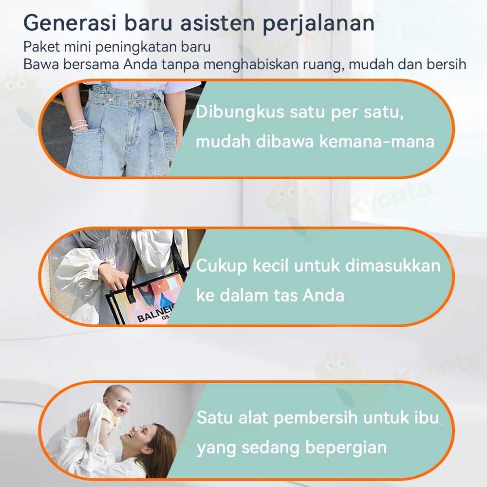 (Isi 8) Tissue Basah Super Mini Wipes Set 64s