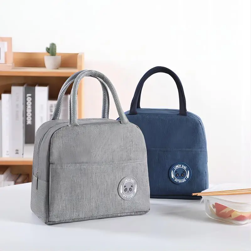 Tas Bekal Polos Oxford - GREY (Insulated / Cooler Lunch Bag)