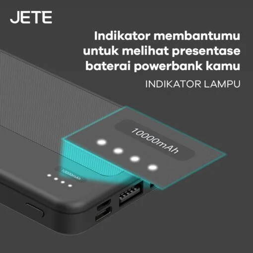 JETE Powerbank C7 10000mah (Input Micro & Type-C, Output 2.1A)