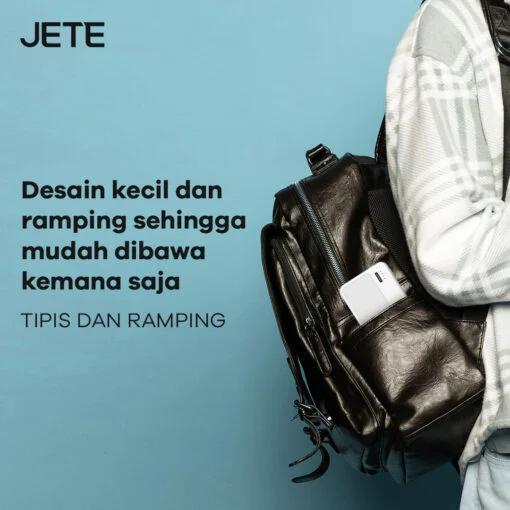 JETE Powerbank C7 10000mah (Input Micro & Type-C, Output 2.1A)