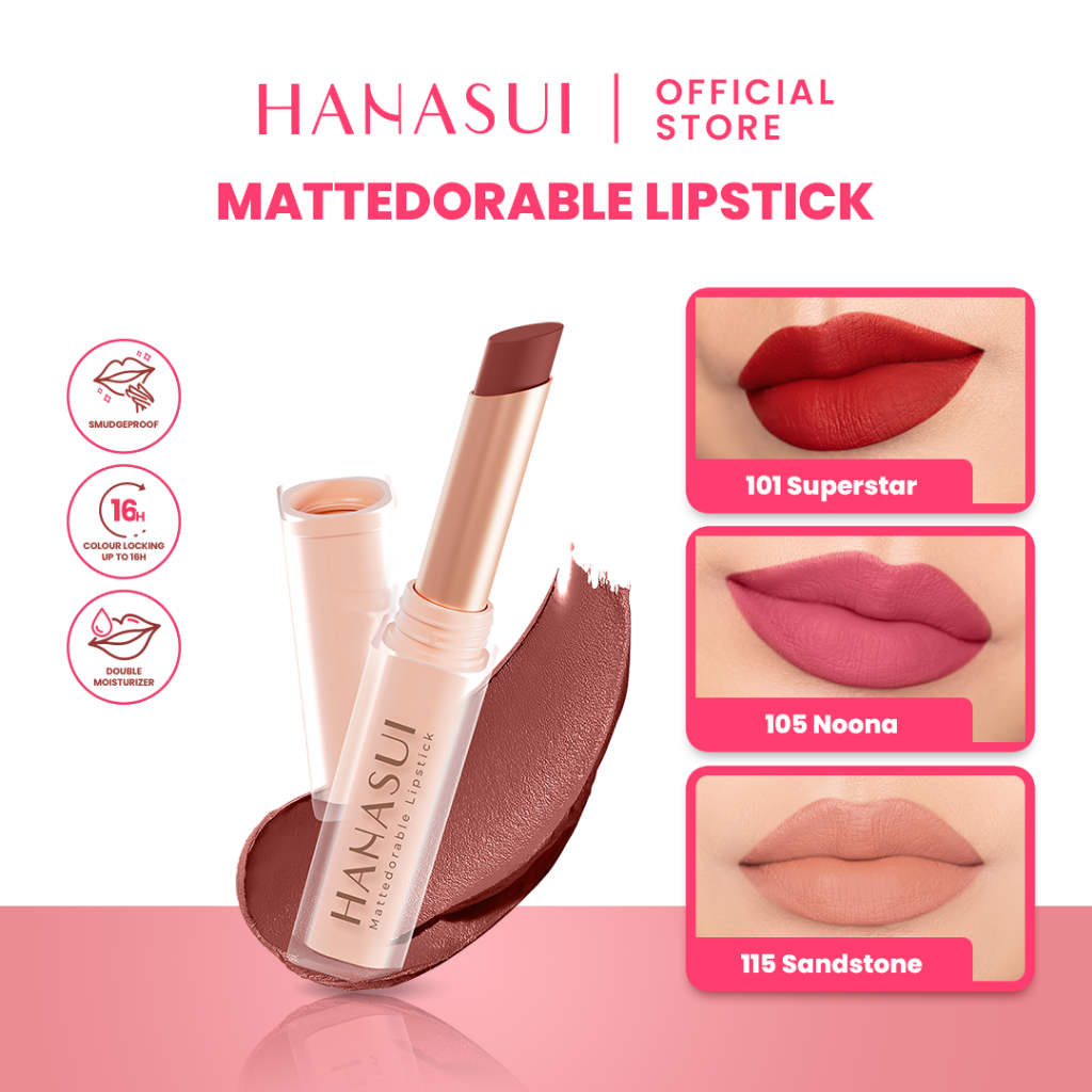 Hanasui Mattedorable Matte Lipstick 2gr - 110 Cinnamon