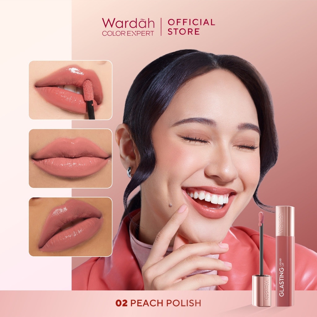 Wardah Glasting Liquid Lip 3.5gr (Lip Cream Transferproof) - 02 Peach Polish Wardah Glasting Liquid Lip 3.5gr (Lip Cream Transferproof) - 02 Peach Polish