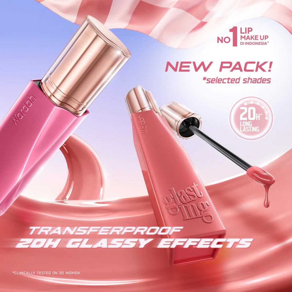 Wardah Glasting Liquid Lip 3.5gr (Lip Cream Transferproof) - 03 Dazzle Maple
